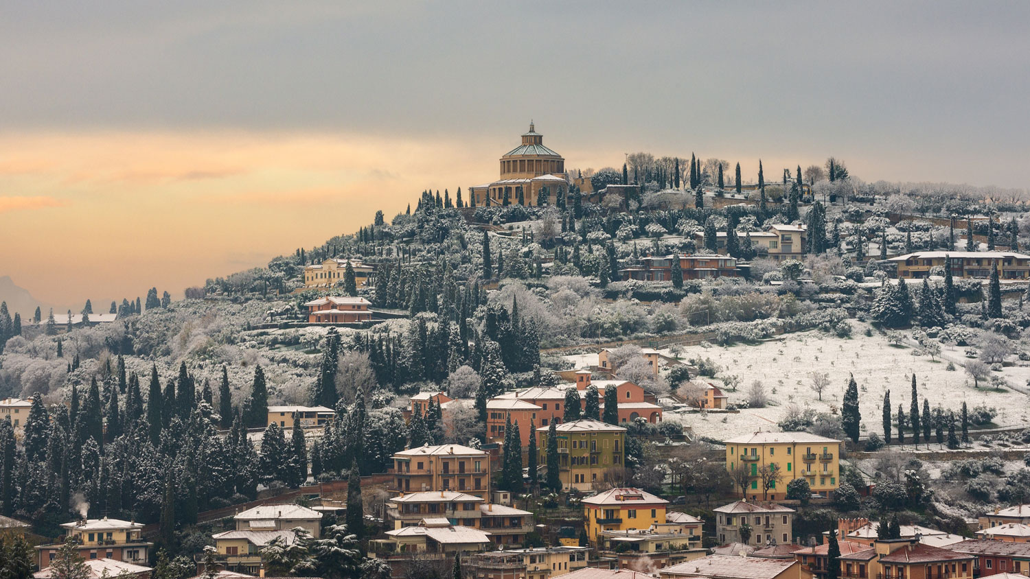 Verona con la neve